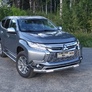 Защита передняя нижняя овальная с ДХО 75/42 мм Mitsubishi Pajero Sport (2016-2021)	 