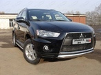 Защита передняя нижняя (овальная) 75х42 мм Mitsubishi Outlander XL (2010-2012)	 