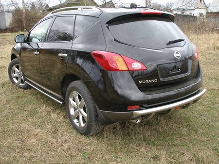 Защита заднего бампера (центральная) 60,3/42,4 мм Nissan Murano (2010-2019) NISMUR10-05