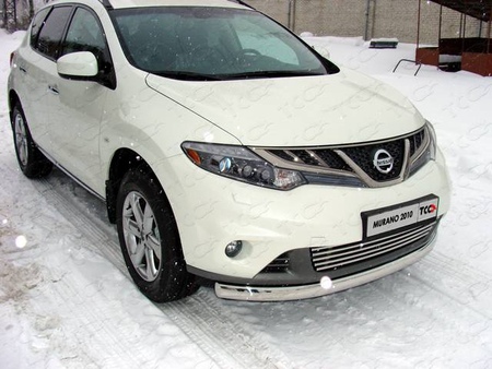 Защита передняя нижняя (овальная) 75х42 мм Nissan Murano (2010-2019) NISMUR10-07