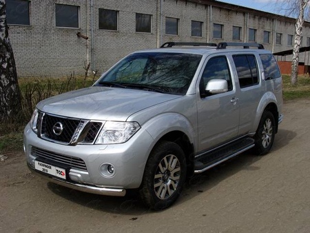 Защита передняя нижняя (овальная) 75х42 мм Nissan Pathfinder (2010-2019) NISPAT10-01