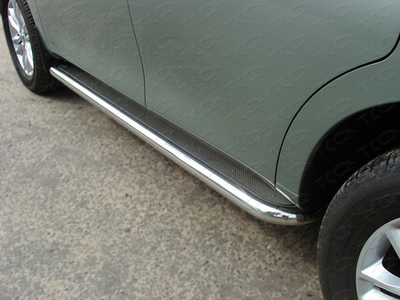 Пороги с площадкой (нерж. лист) 60,3 мм Nissan Patrol (2010-2014) NISPATR10-08