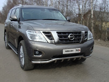 Защита передняя (кенгурин с вставкой) 60,3 мм Nissan Patrol (2014-2020) NISPATR14-04