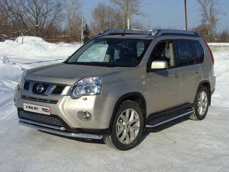 Защита передняя нижняя (двойная) 60,3/42,4 мм Nissan X-Trail (2011-2014) NISXTR11-01