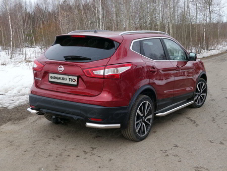 Защита задняя (уголки под фаркоп) 60,3 мм Nissan Qashqai SPB (2015-2019) NISQASHSPB15-32