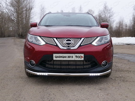 Защита передняя нижняя (с ДХО) 60,3 мм Nissan Qashqai (SPB) (2015-2019) NISQASHSPB15-20