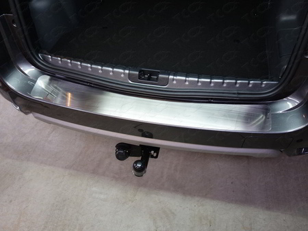 Накладка на задний бампер (лист шлифованный) Nissan Terrano (2014-2023) NISTER14-30
