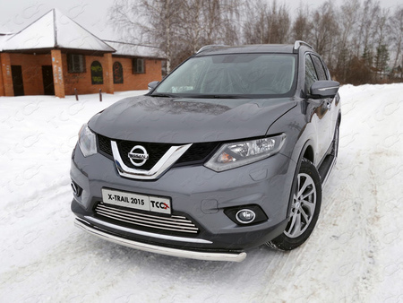 Защита передняя нижняя (короткая) 60,3 мм Nissan X-Trail (2015-2018) NISXTR15-04