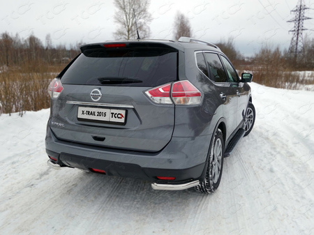 Защита заднего бампера (уголки) 60,3 мм Nissan X-Trail (2015-2018) NISXTR15-18