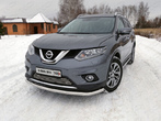 Защита передняя нижняя (длинная) 60,3 мм Nissan X-Trail (2015-2018)