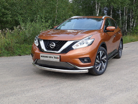 Защита передняя нижняя овальная 75х42 мм Nissan Murano (2016-2023) NISMUR16-04