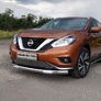 Защита передняя нижняя овальная с ДХО 75х42 мм Nissan Murano (2016-2023)