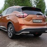 Защита заднего бампера уголки 42,4 мм Nissan Murano (2016-2023)