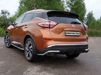 Защита заднего бампера уголки 42,4 мм Nissan Murano (2016-2023)