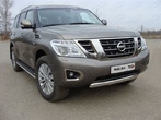 Защита передняя нижняя (овальная) 75х42 мм Nissan Patrol (2014-2020)