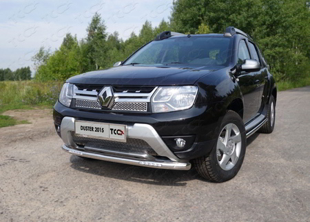 Защита передняя нижняя (с ДХО) 60,3 мм Renault Duster (2015-2020) RENDUST15-05