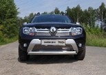 Защита передняя нижняя (овальная) 75х42 мм Renault Duster (2015-2020)