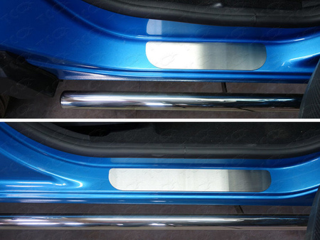 Накладки на пороги (лист шлифованный) Renault Kaptur (2016-2024) RENKAP16-07