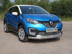 Защита передняя нижняя (овальная) 75х42 мм Renault Kaptur (2016-2020)