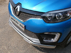 Защита передняя нижняя (овальная с ДХО) 75х42 мм Renault Kaptur (2016-2020)