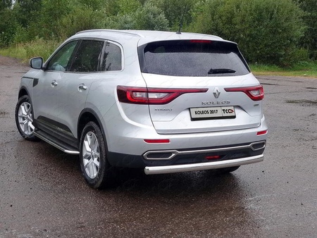 Защита заднего бампера (овальная) 75х42 мм Renault Koleos (2017-2023) RENKOL17-36