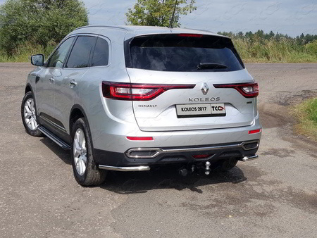 Защита заднего бампера (уголки) 42,4 мм Renault Koleos (2017-2023) RENKOL17-38