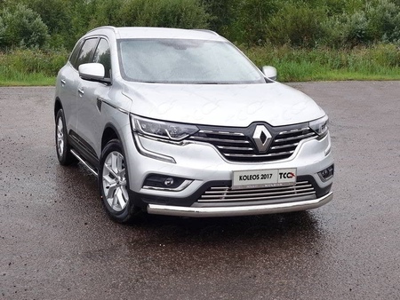 Защита передняя нижняя (овальная) 75х42 мм Renault Koleos (2017-2023) RENKOL17-42