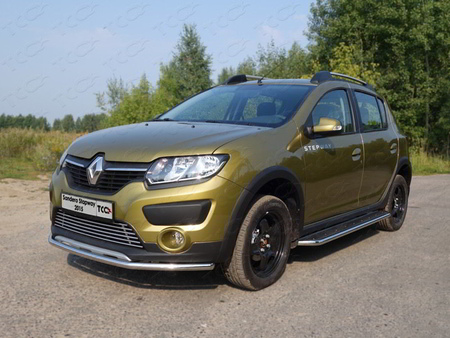 Защита передняя нижняя 42,4 мм Renault Sandero Stepway (2014-2019) RENSANST15-01