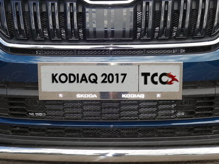 Рамка номерного знака ТСС с вырезом для Skoda Kodiaq (2017-2021) SKOKOD-01RN