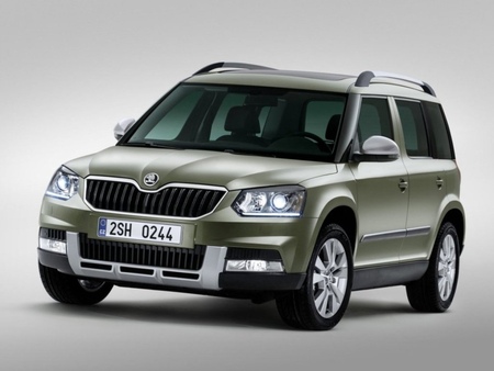 Пороги c площадкой (нерж. лист) 75х42 мм Skoda Yeti (2014-2018) SKOYET14-25