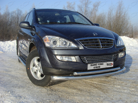 Защита передняя нижняя (двойная) 76,1/50,8 мм SSangYong Kyron (2007-2015) SSANKYR2-02