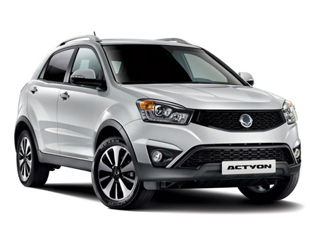 Пороги c площадкой 75х42 мм SsangYong Actyon (2014-2018) SSANACT14-08