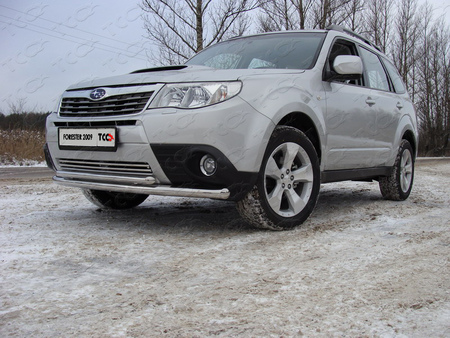 Защита передняя нижняя (двойная) 60,3/42,4 мм Subaru Forester (2008-2013) SUBFOR09-08