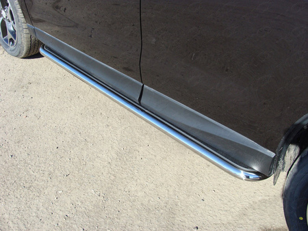 Пороги с площадкой (нерж. лист) 42,4 мм Subaru Forester (2015-2018) SUBFOR16-11