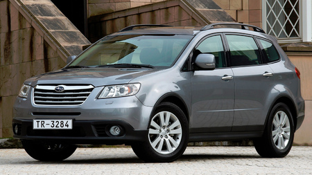 Пороги c площадкой 75х42 мм Subaru Tribeca (2007-2014) SUBTRIB-10