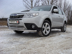 Защита передняя нижняя (двойная) 60,3/42,4 мм Subaru Forester (2008-2013)