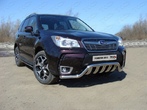 Защита передняя (кенгурин с вставкой) 60,3/75 мм Subaru Forester (2013-2015)