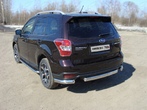 Защита заднего бампера (уголки овальные) 75х42 мм Subaru Forester (2013-2015)