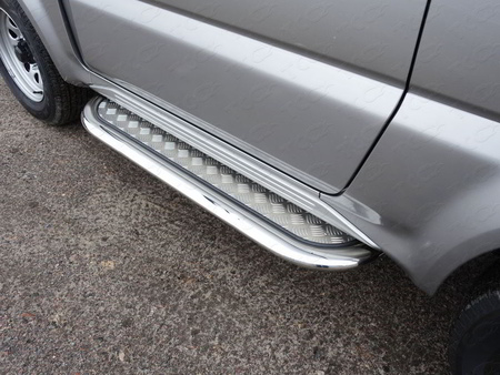 Пороги c площадкой 75х42 мм Suzuki Jimny (2002-2012) SUZJIM-06