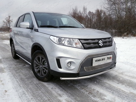 Защита передняя нижняя 42,4 мм Suzuki Vitara  (2015-2024) SUZVIT15-01