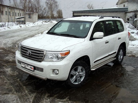 Защита передняя нижняя (короткая) 75х42 мм Toyota Land Cruiser 200 (2012-2019)  TOYLC20012-10