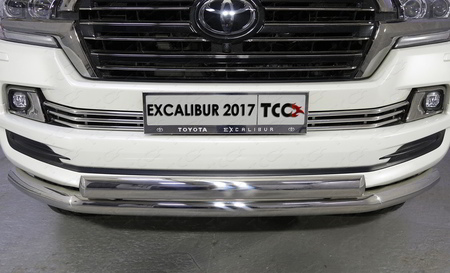 Рамка номерного знака ТСС с вырезом для Toyota Land Cruiser 200 Excalibur TOYLC200EXCAL-01RN