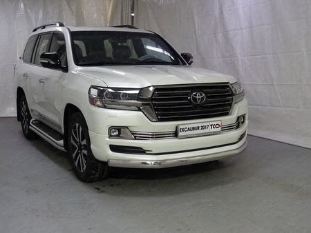 Защита передняя нижняя (овальная) 75х42 мм Toyota Land Cruiser 200 EXCALIBUR (2017-2019)  TOYLC200EXCAL17-01
