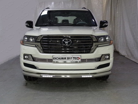 Защита передняя нижняя (с ДХО) 76,1 мм Toyota Land Cruiser 200 EXCALIBUR (2017-2019)  TOYLC200EXCAL17-04