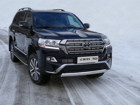 Защита передняя нижняя (овальная короткая) 75х42 мм Toyota Land Cruiser 200 EXECUTIVE (2016-2019)  TOYLC200EX16-09