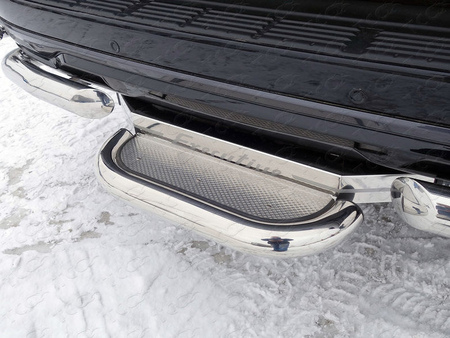 Задняя подножка (нерж. лист) 60,3 мм (под фаркоп) Toyota Land Cruiser 200 EXECUTIVE (2016-2019) TOYLC200EX16-28