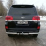 Защита заднего бампера (уголки овальные) 75х42 мм Toyota Land Cruiser 200 EXECUTIVE (2016-2019)