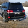 Защита заднего бампера (овальная) 75х42 мм Toyota Land Cruiser 200 EXECUTIVE (2016-2019)