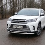 Защита передняя нижняя (двойная) 60,3/42,4 мм Toyota Highlander (2017-2020)