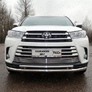 Защита передняя нижняя (двойная) 60,3/42,4 мм Toyota Highlander (2017-2020)